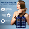 Keratin Shampoo and Conditioner Set 16 fl oz Each - Strengthening & Smoothing Care for Dry, Damaged, Frizzy or Keratin-Treated Hair - Color Protectin