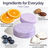 ADUTRY 2PCS Blueberry Fields Shampoo and Conditioner Bar Set, Natural Blueberry Fields Soap Bars, For Thinning or Dry Frizzy Hair, Promote Hair Growt