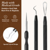 6 Pcs Pimple Extractor Tool Kit, Stainless Blackhead Remover Tools, Professional Comedone Pimple Popper Tools with Leather Bag