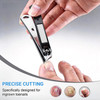 IWLUFK Upgraded Slanted Ingrown Toenail Clippers for Men Women Seniors, Sharp Stainless Steel Curved Toe Trim Nail Clippers with File for Thick Nails
