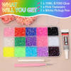 15000Pcs Rhinestones for Bedazzling, 3mm Bedazzler Kit with Flatback Rhinestones, Multicolor Flatback Resin Jelly Gems for Crafting Book Crafts Cloth