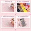 36000Pcs Resin Jelly Rhinestones for Bedazzling,40 Colors 3mm Flatback Gems Bedazzling Kit with 3Pcs 10ml B7000 Glue for Clothing Nail Art Shoes Craf