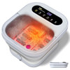 ALLJOY Collapsible Foot Spa with Heat, Pedicure Foot Bath with Bubbles & 6 Rollers, UL-Listed Rapid PTC Heating Soaker, Relaxation Gift for Women & M
