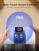 RIKE Collapsible Foot Spa with Fast PTC Heating and Massage, 14 Temp Control Precise Heated Foot Bath, Smart Digital Touch Screen & Ambient Light, 6