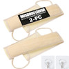 2 Pack Egyptian Loofah Back Scrubber for Shower, Loofah with Handle for Men and Women, Natural Loofah Sponge Exfoliating Body Back Scrubber