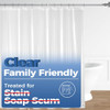downluxe Shower Curtain Liner, PEVA Plastic Shower Liner with 3 Magnets