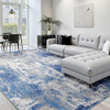 RELEANY Washable Area Rugs 5'x7' Non-Slip Modern Abstract Soft for Living Room Entryway Bedroom Nursery, Print Pattern, Blue Grey Navy Gray