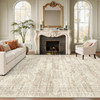 Soalmost Washable Area Rug 8x10, Large Soft Rugs for Living Room Vintage Beige Carpet 8x10 Area Rugs for Bedroom Dining Room Non-Slip Stain Resistant