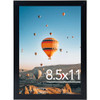 JCJMY 8.5x11 inch Picture Frame Black for Certificate Poster and Photo, Horizontal and Vertical Formats for Wall Hanging or Tabletop, 8.5x11 Frame wi