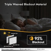 MIULEE Black Blackout Curtains for Bedroom Living Room 63 Inches Long 2 Panels, Thermal Insulated Room Darkening Drapes Solid Grommet Top Noise Reduc