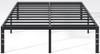 NEW JETO Metal Bed Frame,Queen Size Bed Frame with Storage Space,Heavy Duty Sturdy Mattress Foundation,Easy Assembly,No Box Spring Needed, Black,14 I