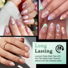 LEYKOSH Extra Short Almond Nail Tips - 216pcs Soft Gel Full Cover Fake Nails, 70-Grit Pre-Sanded Matte Clear Press on Nails for Extension, DIY Home M