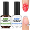 Luckyfairy Gel Nail Polish Remover: 15ml Nail Polish Remover with Liquid Latex for Nails Peel off, Fast & Easy Remove Gel Polish in 2-5 Minutes, No S