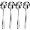 KEAWELL Premium 7" Louise Soup Spoons, 18/10 Stainless Steel, Dishwasher Safe (4)