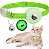 Apple AirTag Cat Collar, GPS Tracker Kitten Collar with Breakaway Feature, Lightweight and Reflective, Perfect for Cats and Puppies (Luminous Green)