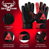 BEAST RAGE Goalkeeper Gloves for Kids Support Grip Youth Football Glove Kid Junior Soccer Glove for Kid 6-15 Men Adult Boys Football Gloves (Red, Siz