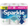 Sparkle Pick-A-Size Paper Towels, Spirited Print Design, 6 Double Rolls (660 Sheets Total) - Strong 2-Ply Towels for Kitchen Cleanup and Everyday Mes