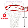 LAO XUE Basketball Net Outdoor,(7.16 oz) 12 Loops Professional Heavy Duty Basketball Net Replacement,All Weather Anti Whip, Suitable for Outdoor Stan