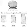 Stainless Steel Mason Jar Lids,12 Pack Polished Surface,Reusable and Leak Proof,Storage Caps with Silicone Seals for Regular Mouth Size Jars (12-Pack