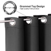 ChrisDowa Grommet Blackout Curtains for Bedroom and Living Room - 2 Panels Set Thermal Insulated Room Darkening Curtains (Dark Grey, 42 x 63 Inch)