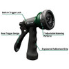 AUTOMAN-Garden-Hose-Nozzle, ABS Water Spray Nozzle with 7 Adjustable Watering Patterns, Slip Resistant for Watering Plants, Lawn& Garden, Washing Car