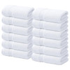 Infinitee Xclusives Luxury Wash Cloths for Showering [13x13]  100% Cotton Washcloths [Pack of 12], Soft and Absorbent Face Towels for Bathroom Wash
