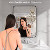LOAAO Black Metal Framed Bathroom Mirror for Wall