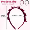YALOJE 2 Pcs Headband with Clips, 90s Butterfly Hair Clips Headband with Teeth for Women, Braided Weave Bangs Non-Slip Clip Headbands Hair Accessorie