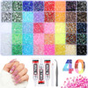 4mm Resin Rhinestones 40000Pcs, Bedazzling Kit with B7000 Glue, Tweezers & Pickup Pen, 40 Vibrant Colors for Nail Art, DIY Crafts, Clothes, Shoes, Gr