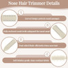 KTBKGV 2-in-1 Nasal Hair Cutter, Double Sided Nose Hair Cutter, Portable 360° Rotating Manual Nose Hair Trimmer for Men and Women (5Pcs Multicolor)