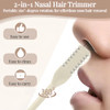 KTBKGV 2-in-1 Nasal Hair Cutter, Double Sided Nose Hair Cutter, Portable 360° Rotating Manual Nose Hair Trimmer for Men and Women (5Pcs Multicolor)