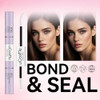 uCoolMe Lash Bond and Seal Waterproof 10ML for Lash Clusters 144Hours SuperStrong Long-Lasting Non-Irritating Eyelash Glue for DIY at Home(White,10ML