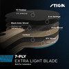 STIGA Pro Carbon Performance-Level Table Tennis Racket with Carbon Technology for Tournament Play - Red and Blue Colors