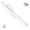 Straw Cleaner Brush Extend 12 inch, Extra Wide 12mm diam Pipe Cleaners, Extra Long Straw Brush for Sippy Cup, Water Bottle and Tubes, Drinking Straw