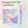 12 Colors Nail Art Pens Set, 2025 Upgrade Nail Art Markers