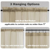 Chyhomenyc Taupe Sheer Curtains 84 Inches Long 2 Panels Set- Light Filtering Curtains for Bedroom, Soft Airy Voile Rod Pocket Living Room Window Drap