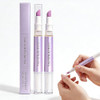 Yiueoiar 2 Pack Cuticle Oil Pusher Pen - Ceramic Cuticle Oil for Dry Nails & Cuticles, No Leak Travel Size Cuticle Pusher Pen, Moisturizing Nail Care