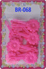 Tara Girls Self Hinge Plastic Bow Hair Barrettes Selection (PINK DAISY)