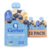 Gerber Stage 2 Baby Food, Banana Blueberry Puree Pouch, 2 Servings of Fruit, No