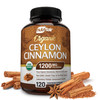 NutriFlair Organic Ceylon Cinnamon Supplement 1200mg, 120 Capsules