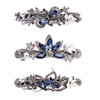 Kicosy Barrettes for Women 3 Pack Vintage Shining Rhinestone Hair Barrettes Metal Flower Butterfly French Clip Faux Crystal Hair clip Spring Hair Bar