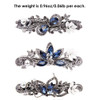 Kicosy Barrettes for Women 3 Pack Vintage Shining Rhinestone Hair Barrettes Metal Flower Butterfly French Clip Faux Crystal Hair clip Spring Hair Bar
