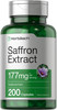 Horbäach Saffron Extract Supplement - 200 Capsules
