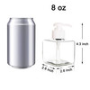 Youngever 5 Pack Clear Plastic Square Pump Bottles, Refillable Plastic Pump