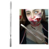 Modeling Scar Wax with Stainless Steel Double Ended Spatula Applicator for Special Effects FX Makeup, Theatrical Makeup, Halloween Fake Wound Mouldin
