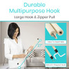Vive Dressing Stick for Elderly (27) - with Zipper Puller & Sock Remover Tool