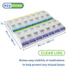EZY DOSE Weekly (7-Day) Pill Organizer, Vitamin Container, and Daily Medicine