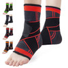 Ankle Support Set of 2 Compression Brace Support Adjustable Sleeve for Injury