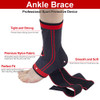 Ankle Support Set of 2 Compression Brace Support Adjustable Sleeve for Injury