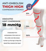 ITA-MED Anti-Embolism Thigh High Stockings for Men & Women, 18 mmHg Light